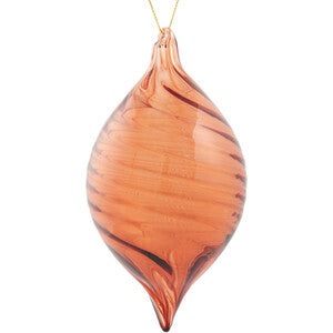 Twirl Bauble Brown Ornament