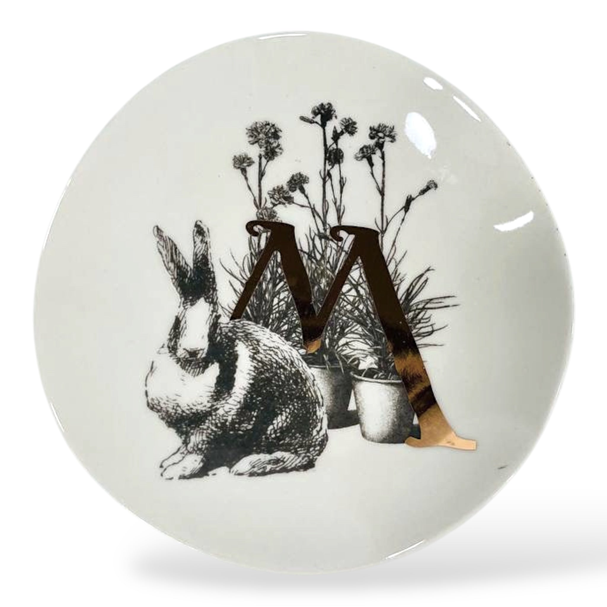 '- M - MONOGRAM PLATE