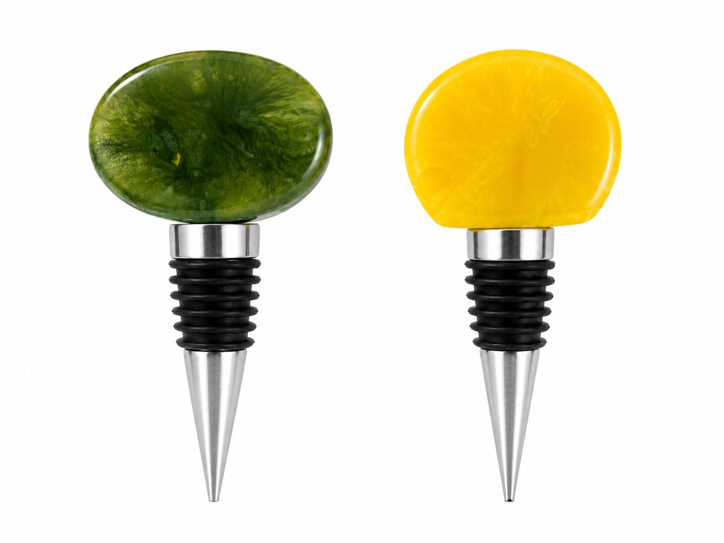Aluminum & Marble Resin Bottle Stopper