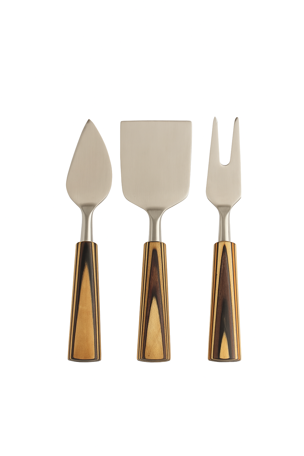 Set de 3 Cuchillos para Queso - Madera natural