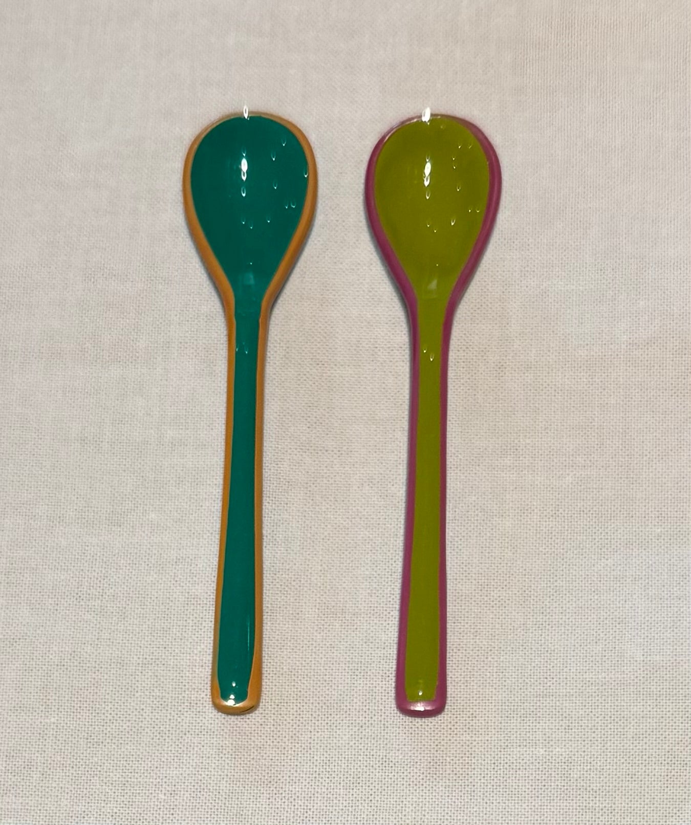 SET 2 SALT/PEPPER GREEN SPOON