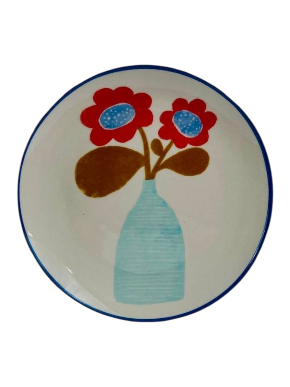 SET FRUIT&FLOWER STONEWARE PLATE