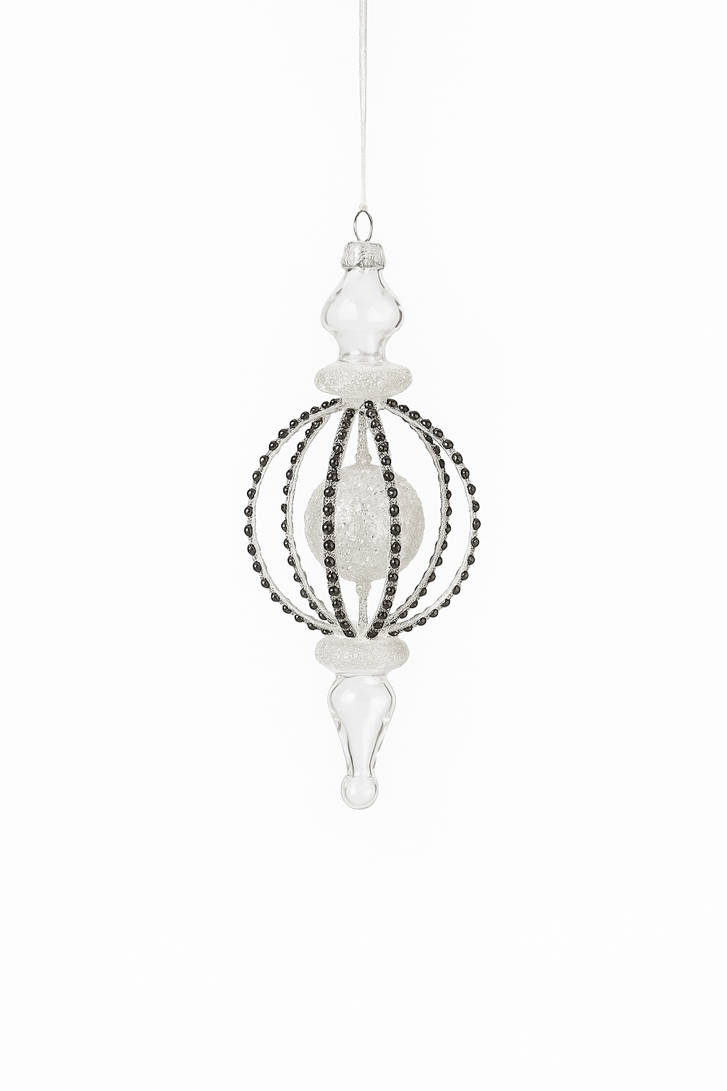 DROP ORNAMENT – Transparente y Blanco