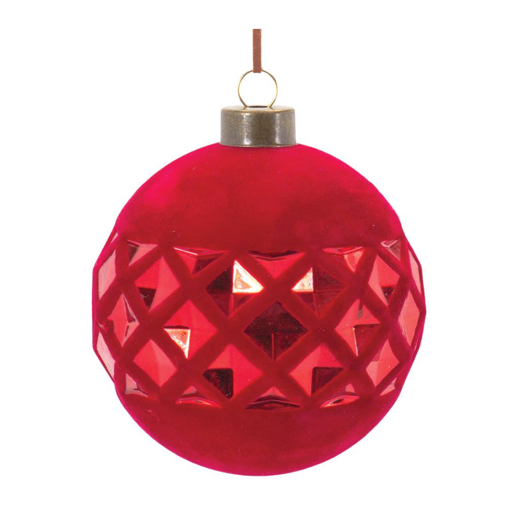 Red Velvet Ornament Textured