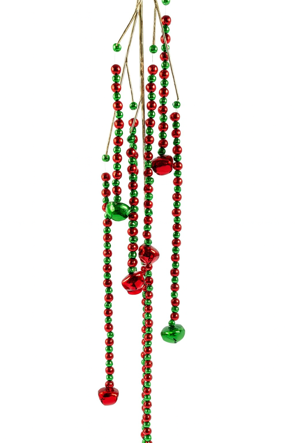 Rama de cascabeles rojos y verdes