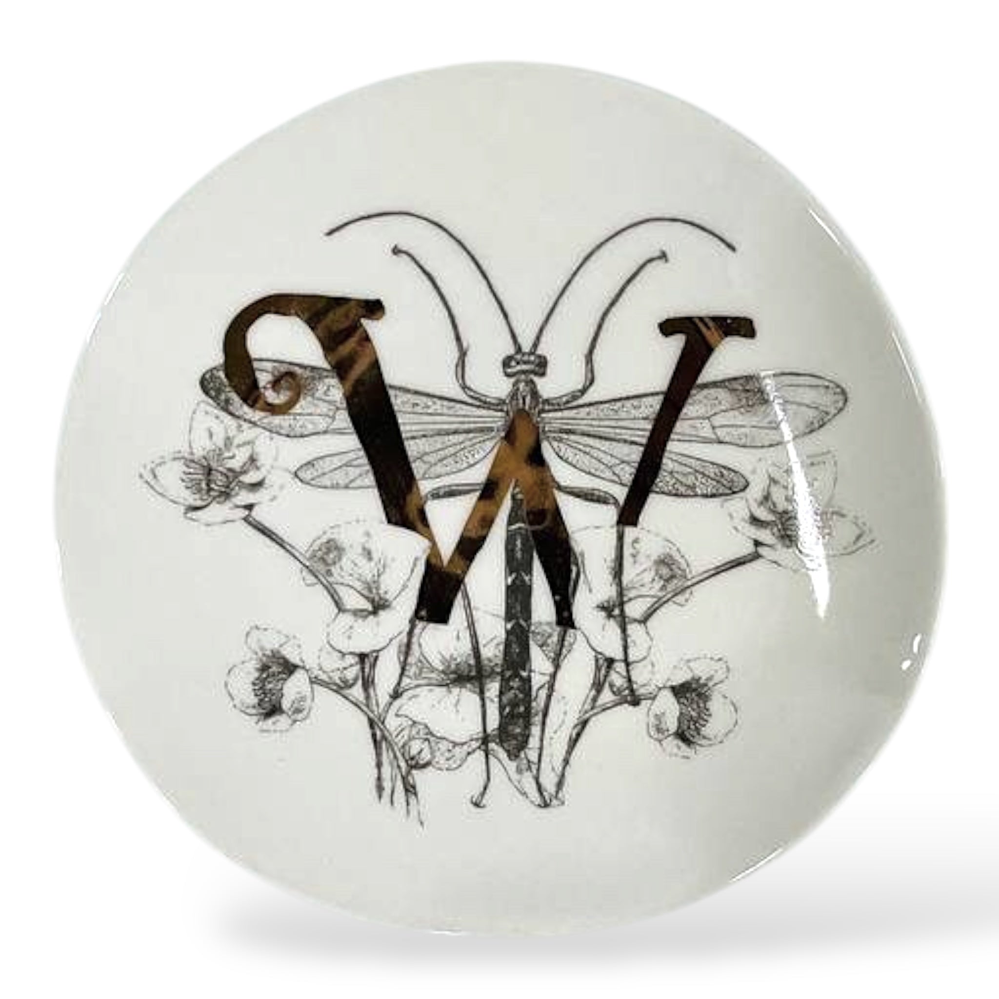 '- W - MONOGRAM PLATE
