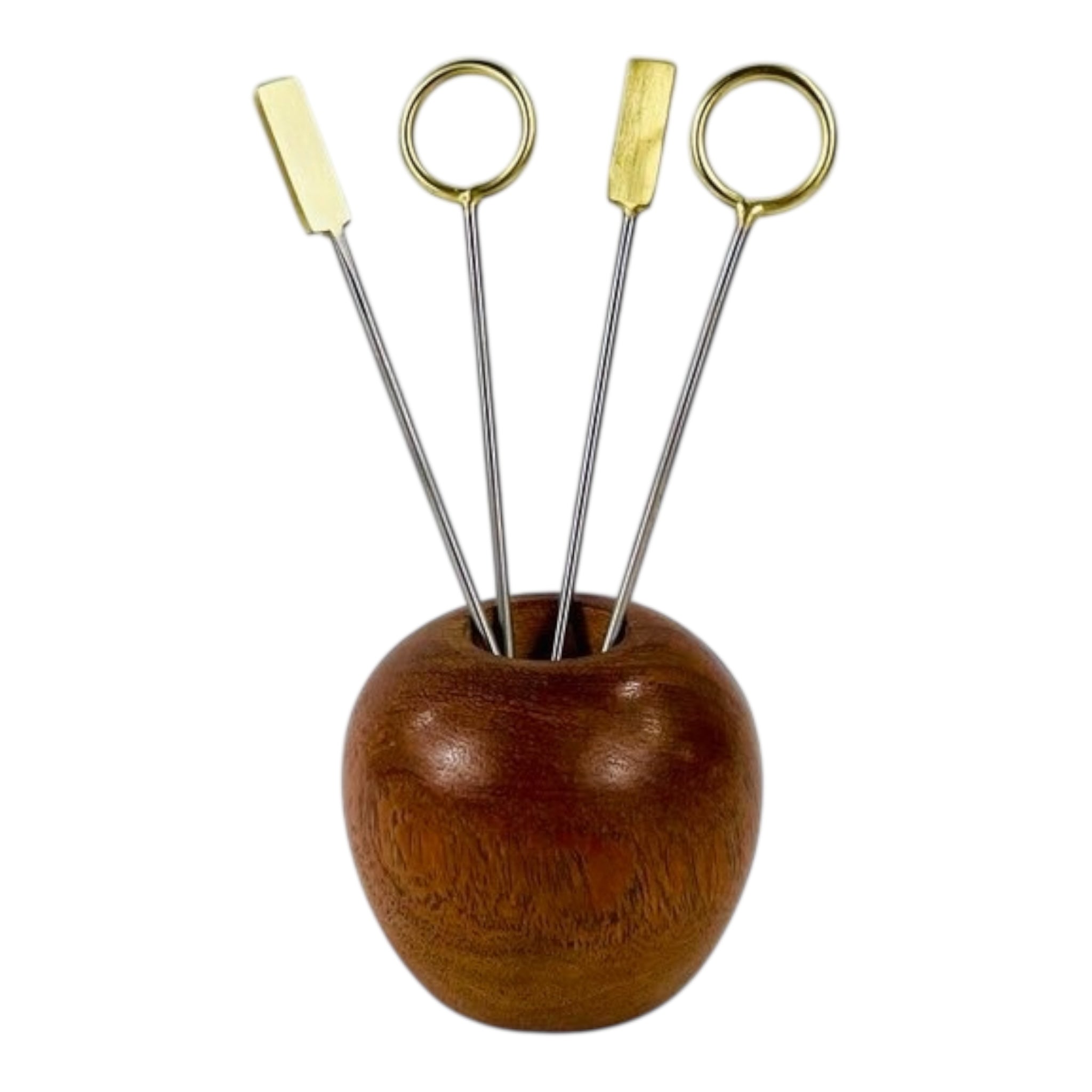 WOOD HOLDER W BRASS PICKS