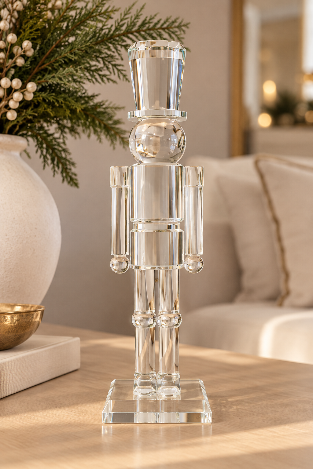 Glass Décor Nutcracker — 16"
