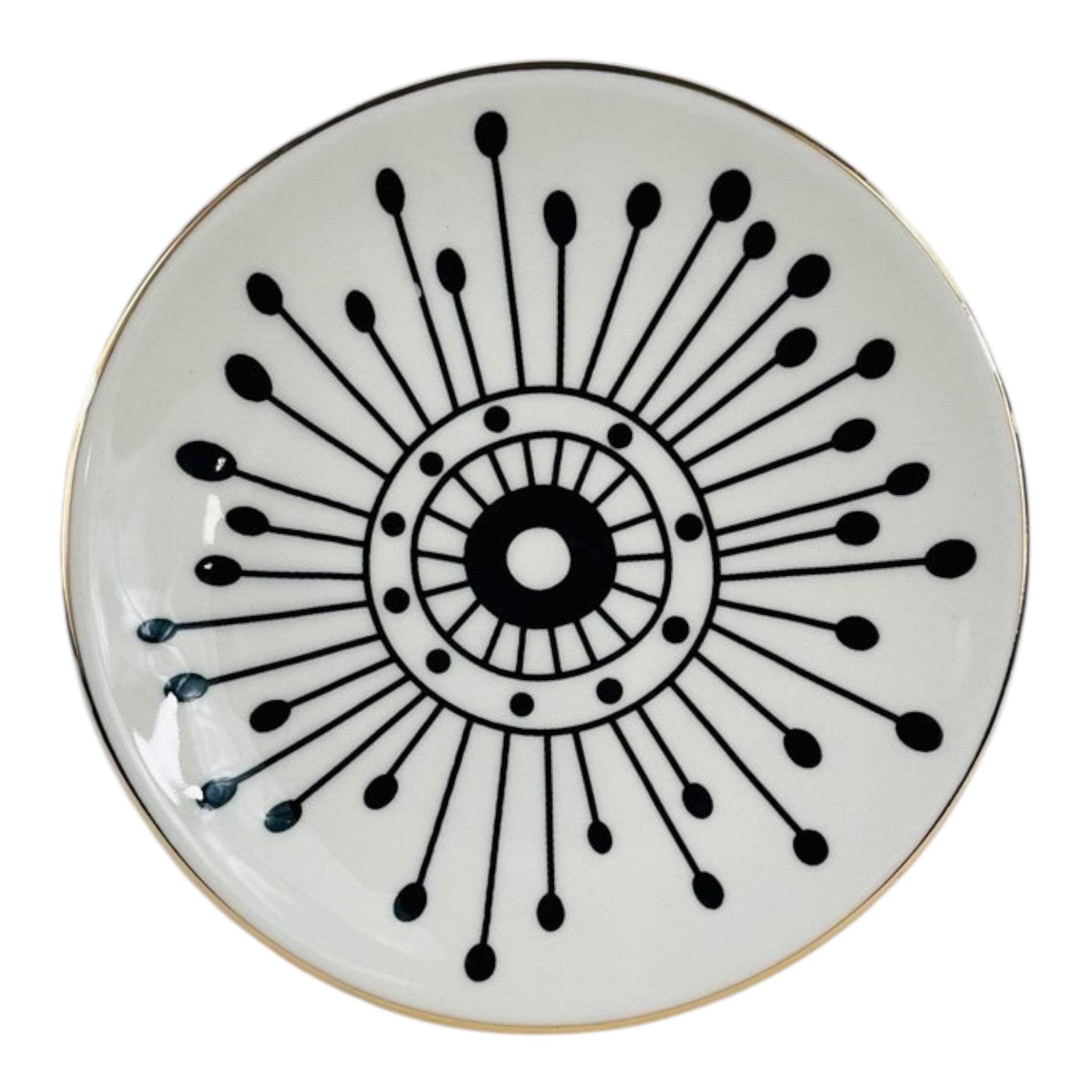 5" ZEBRA STONEWARE PLATE