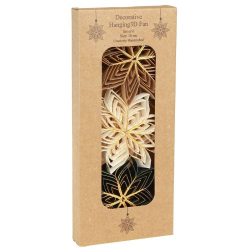 Set de 6 Estrellas Decorativas Colgantes 3D | Decorative Hanging 3D Fan