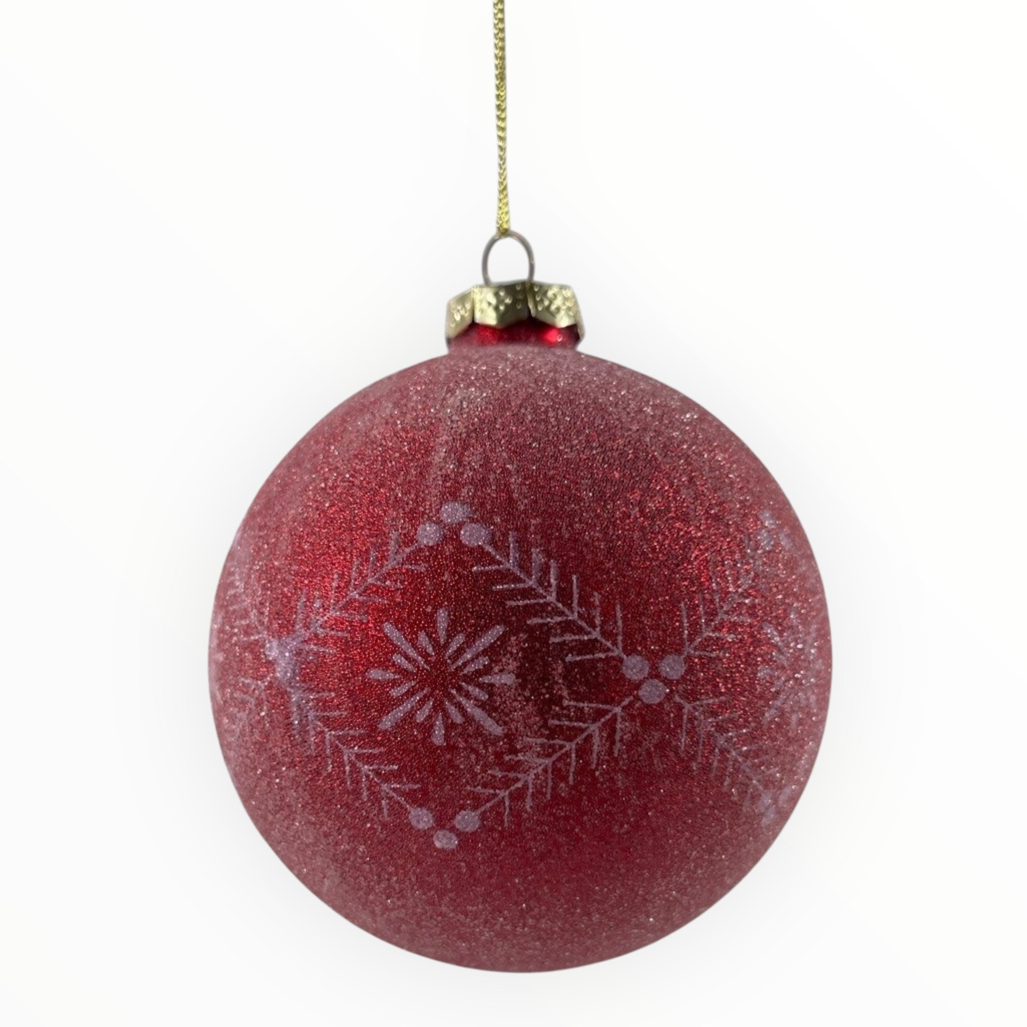 RED 4" BALL ORNAMENT