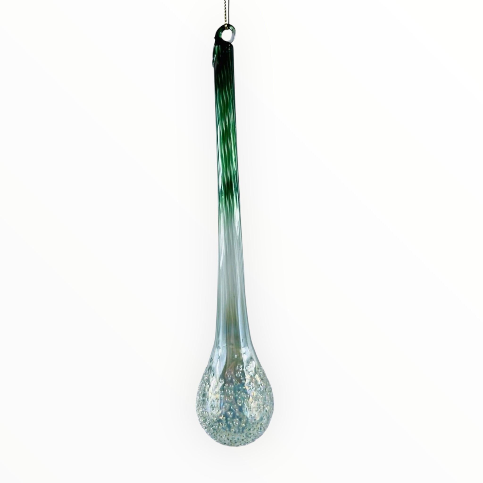 Icicle Drop Ornament – Verde Degradado 10”