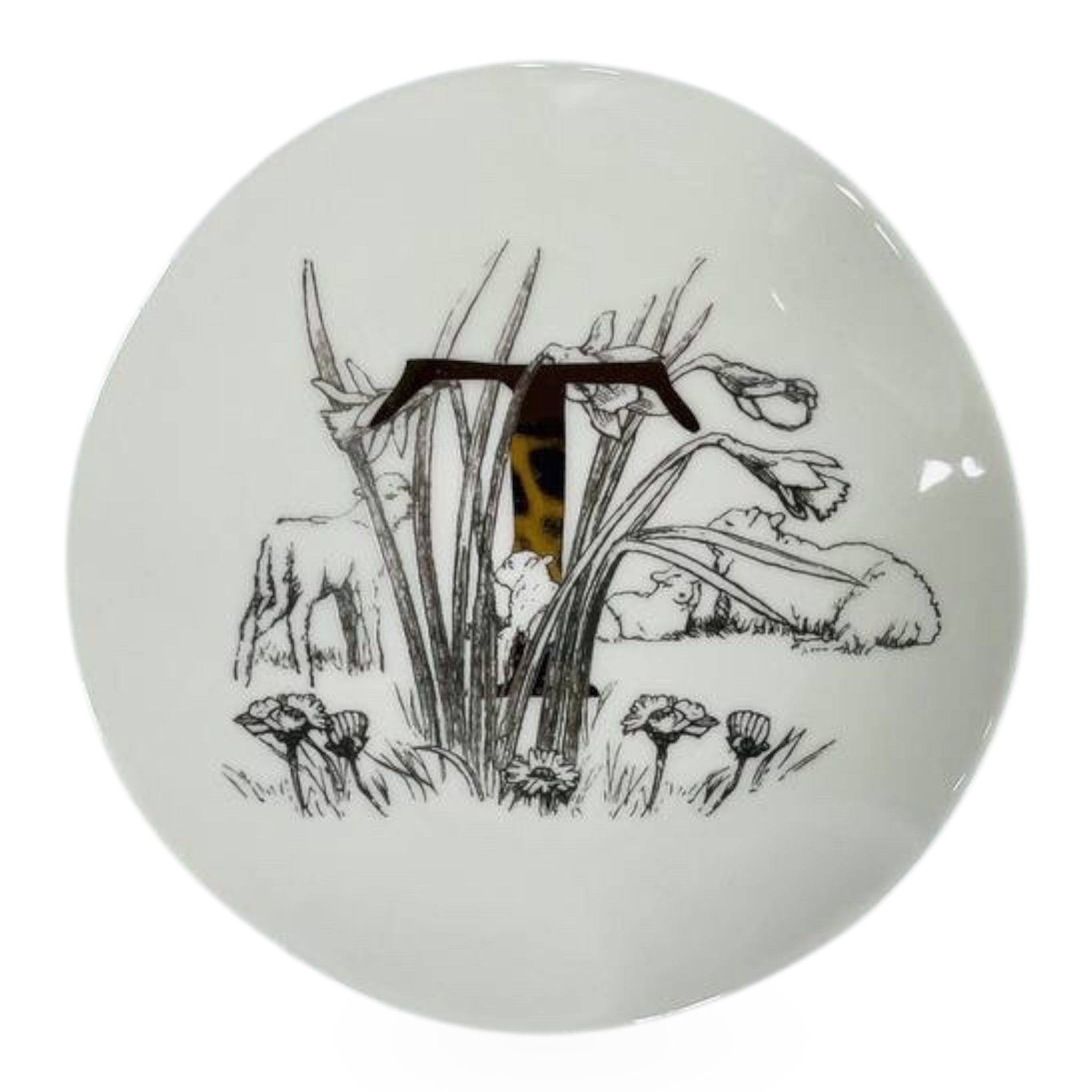 '- T - MONOGRAM PLATE