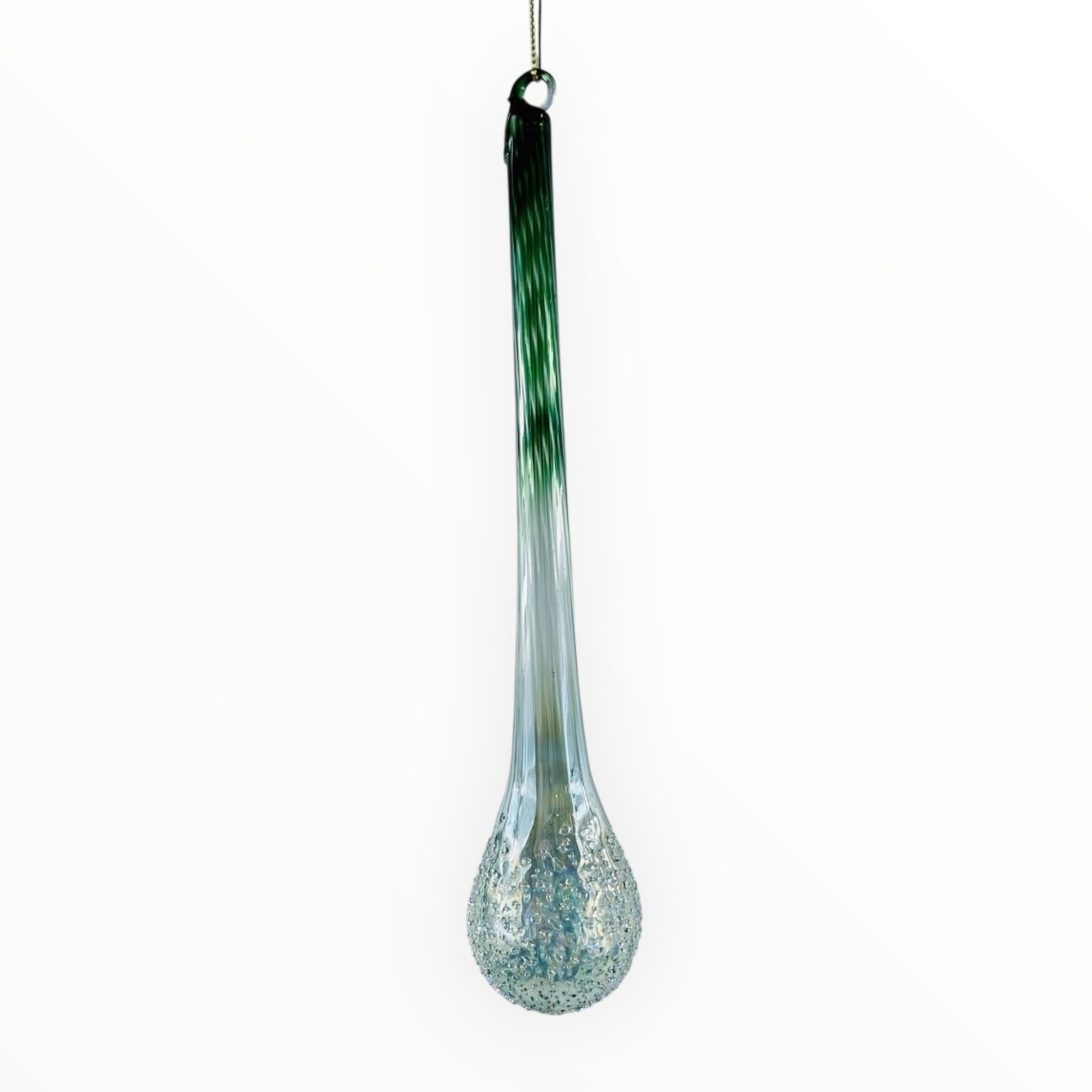 Icicle Drop Ornament – Verde Degradado 10”