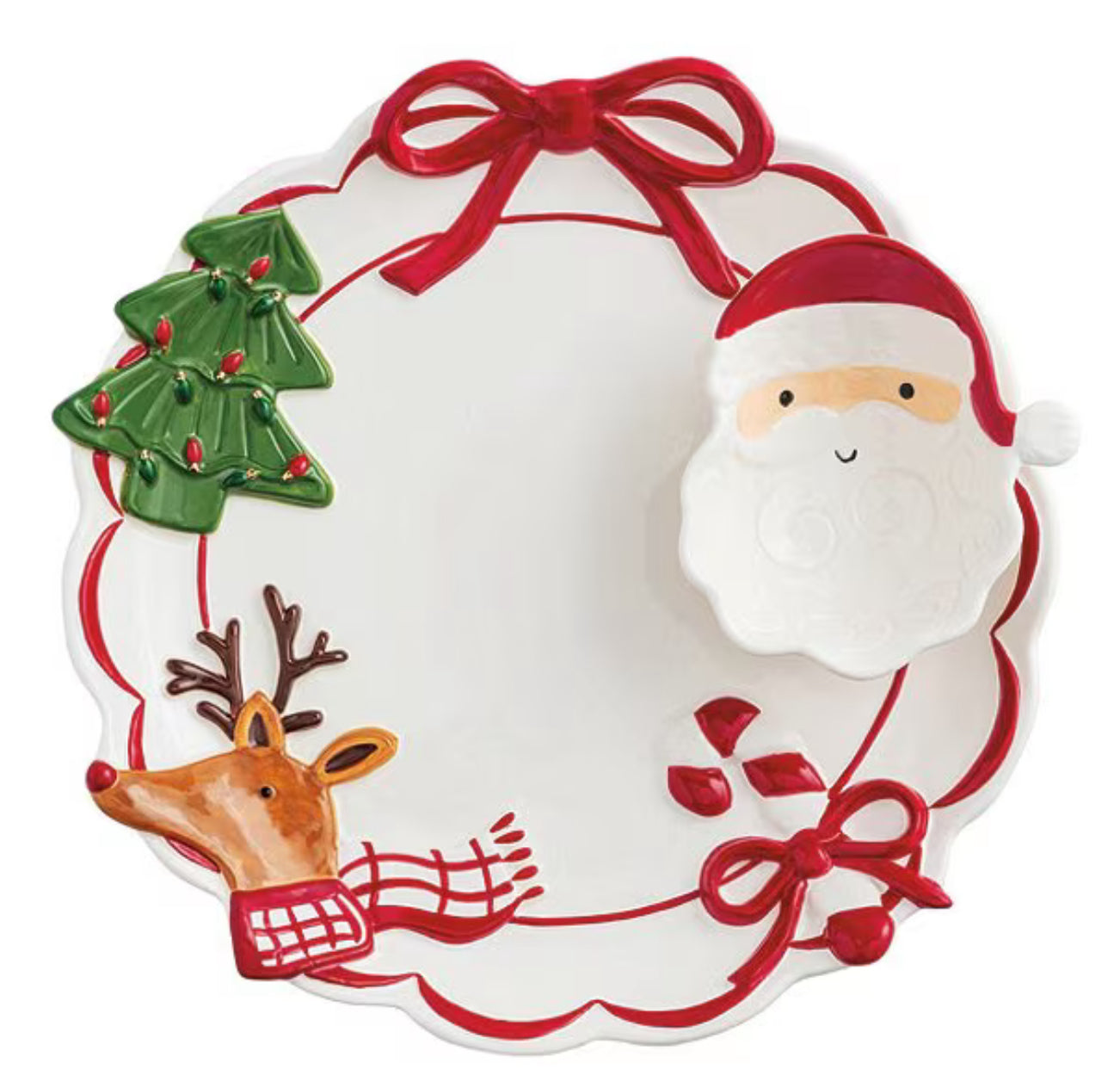 Candy Cane Lane Collection Christmas Whimsy Chip And Dip Server