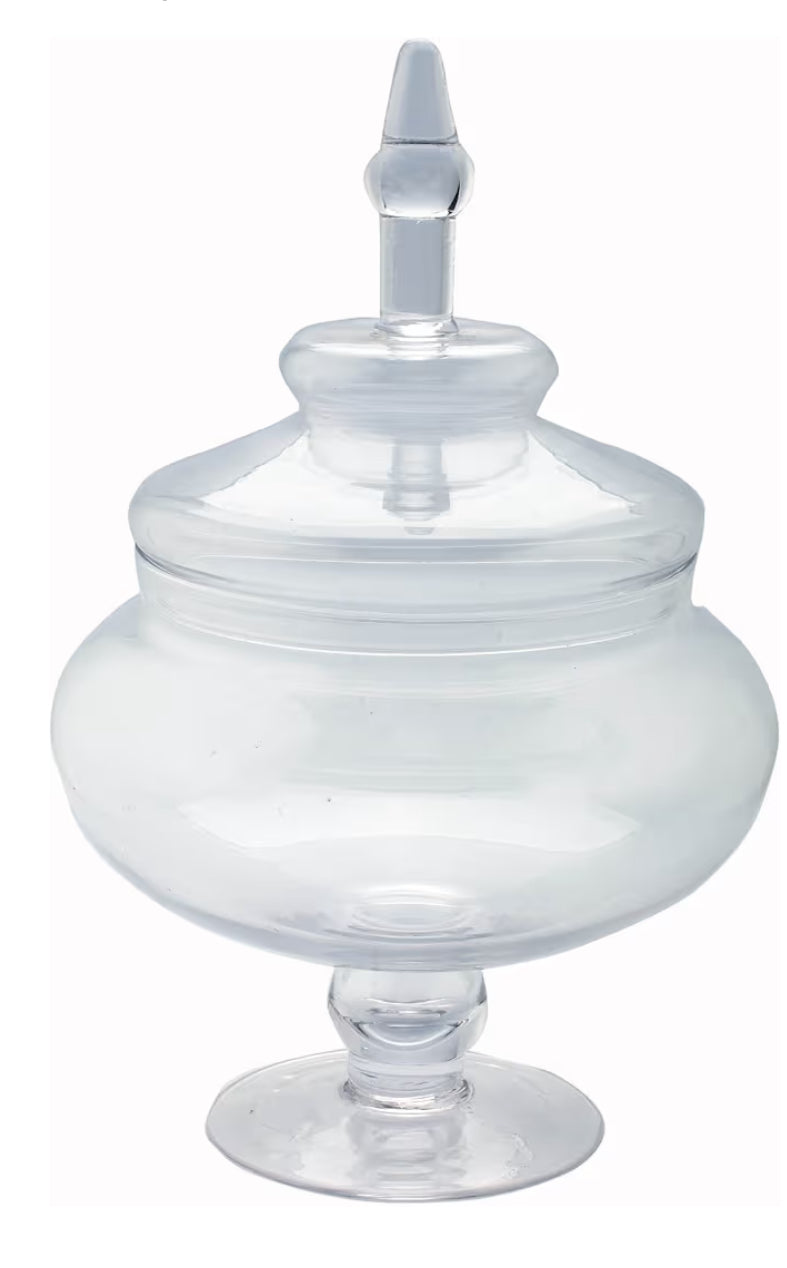 Frasco Decorativo de Vidrio Ovalado