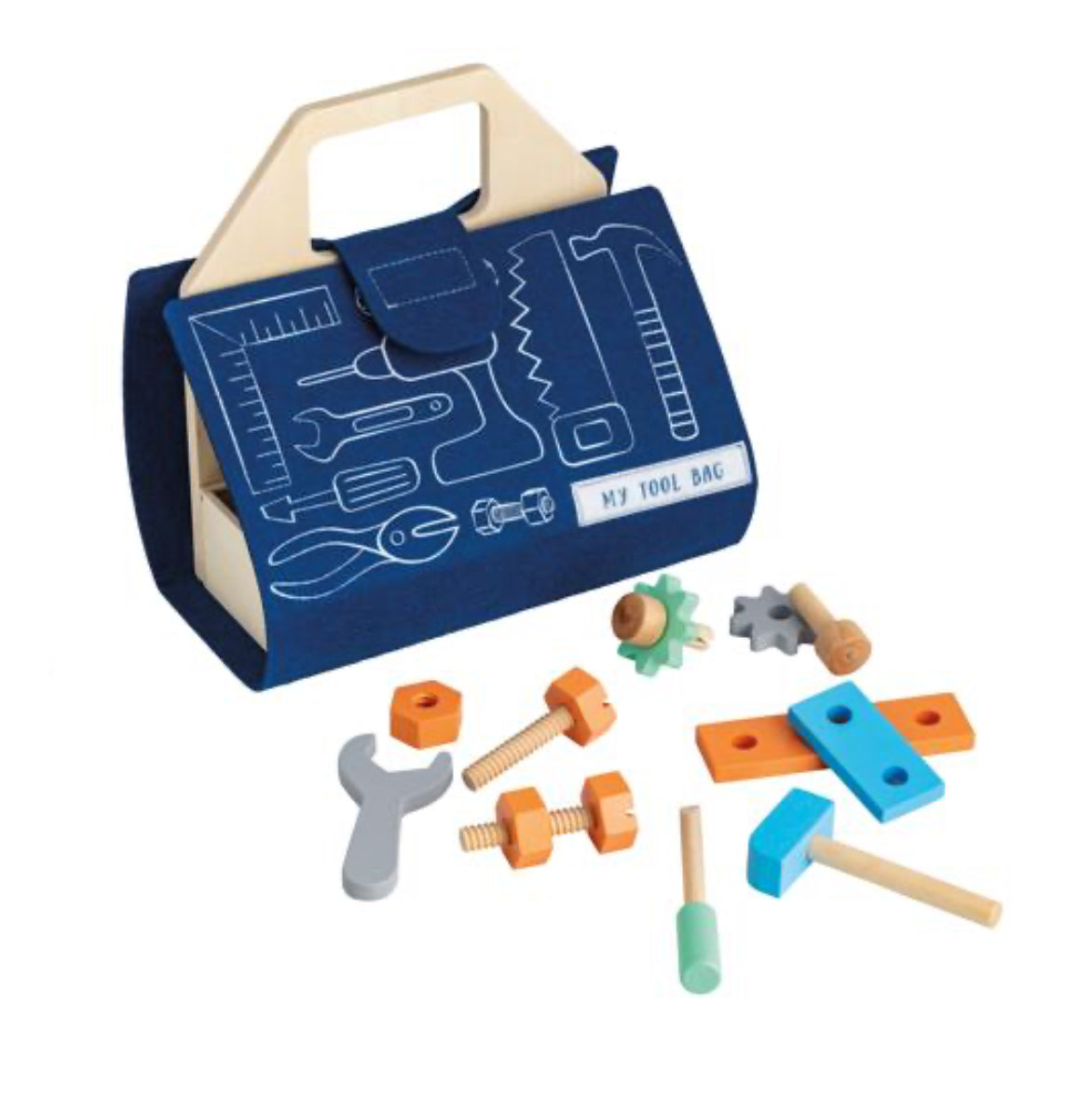 Set de Herramientas de Madera “My Tool Bag” | Wooden Tool Set for Kids