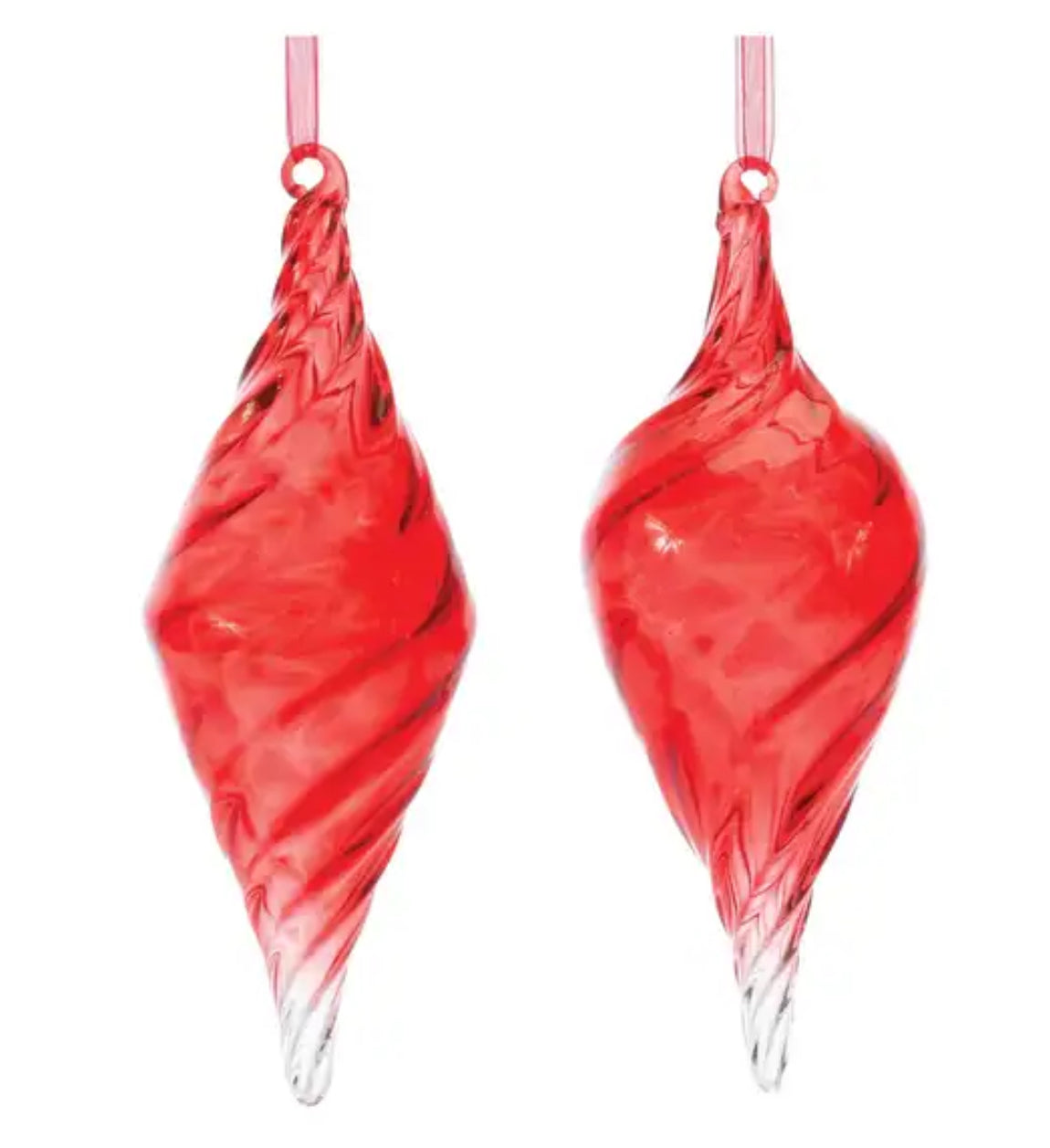 Red Twirl Ornament