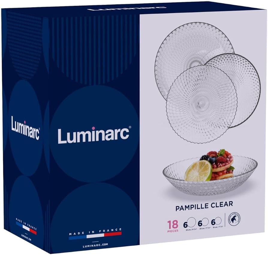 Vajilla Pampille Clear Set of 18 Pieces