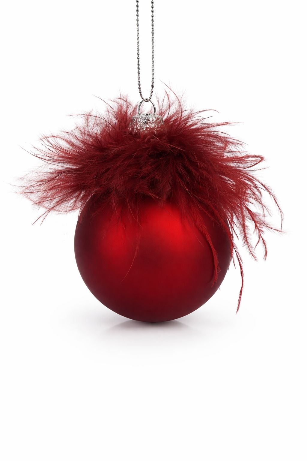 Ornament - Ball Red Fur