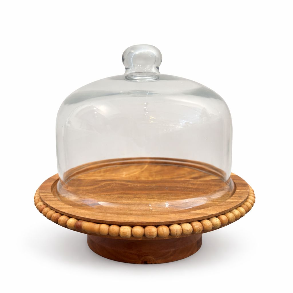 Acacia Wood Cake Dome