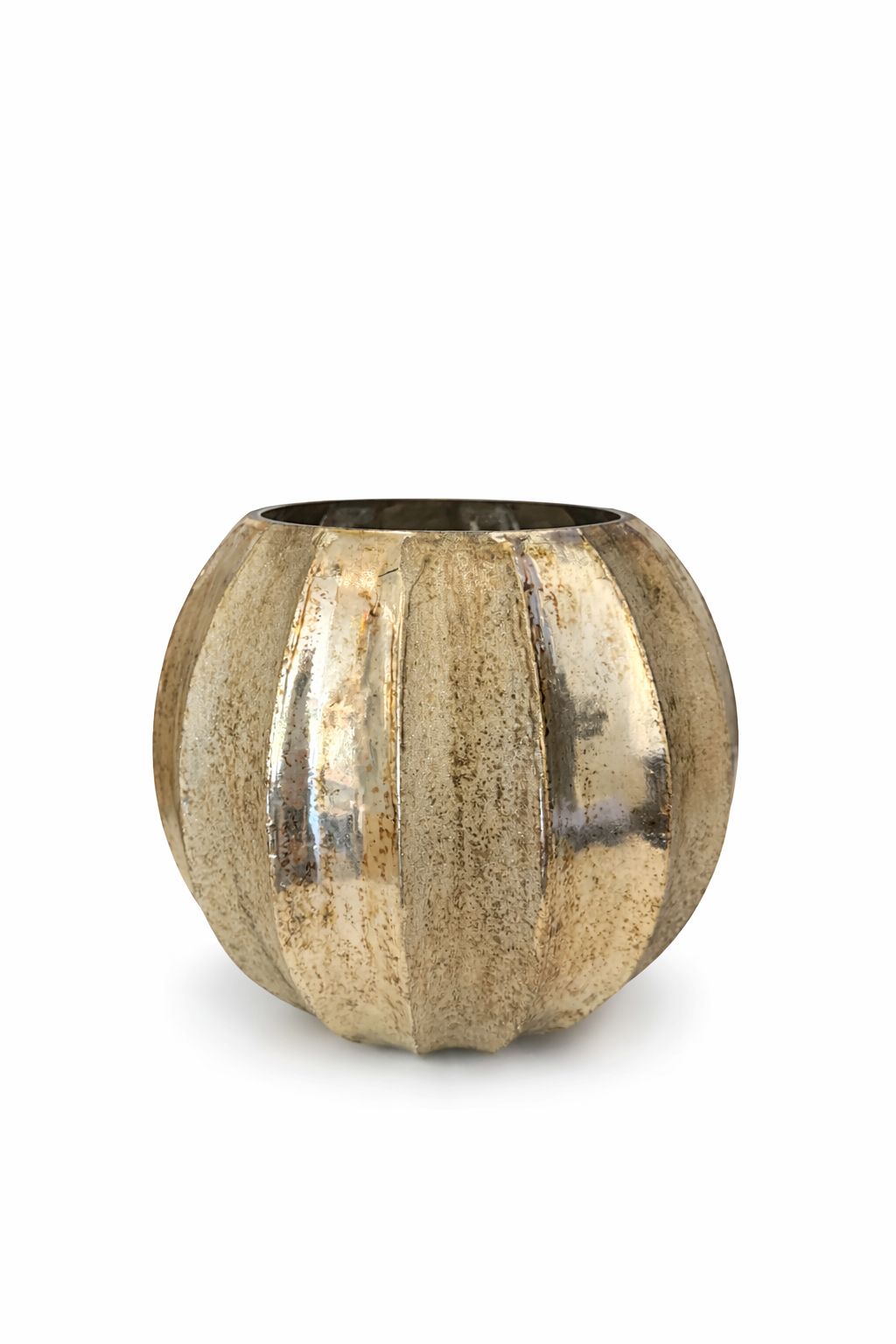 Short Antique Gold Table Vase