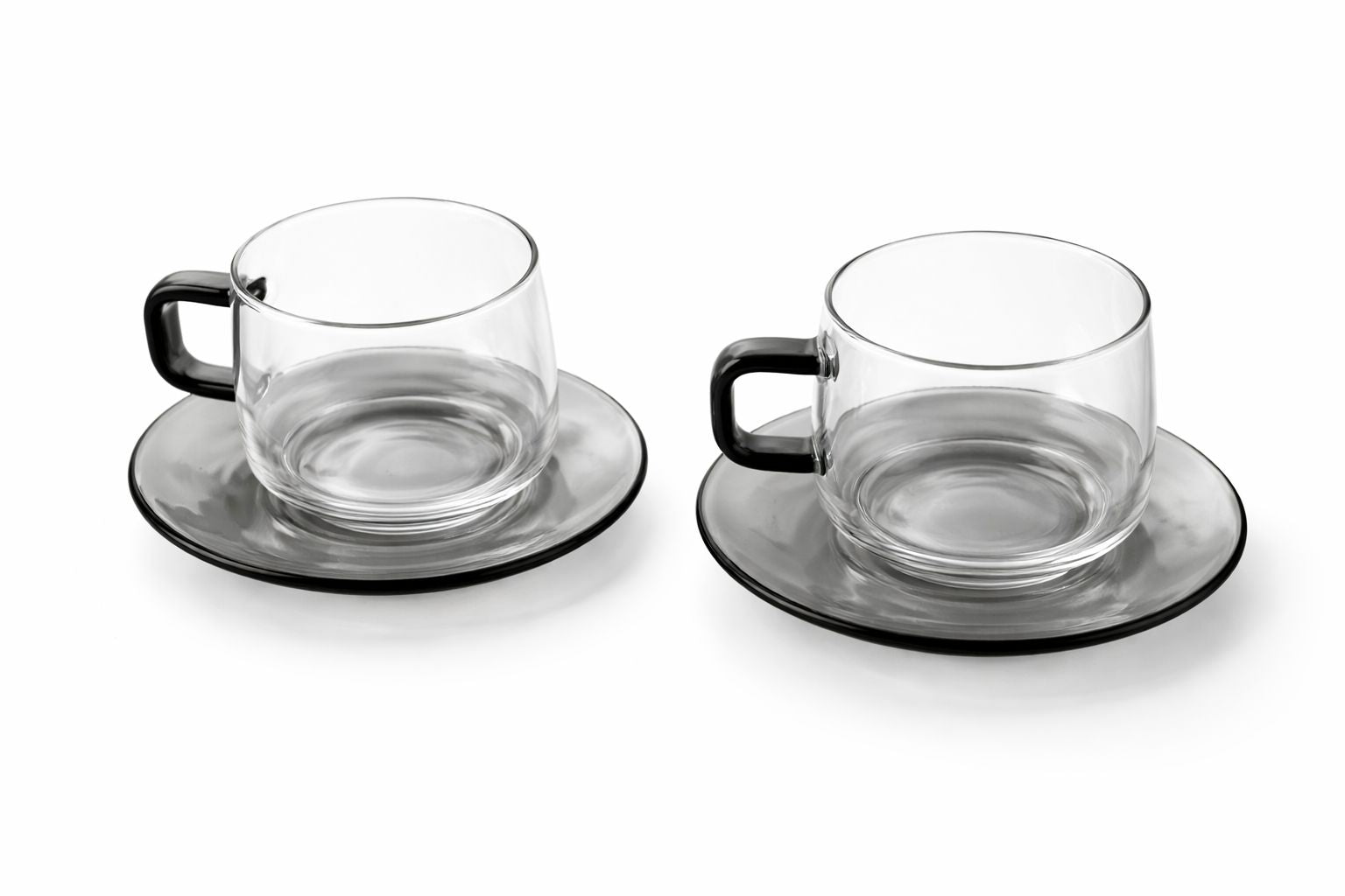 Set de Tazas de Vidrio con Plato