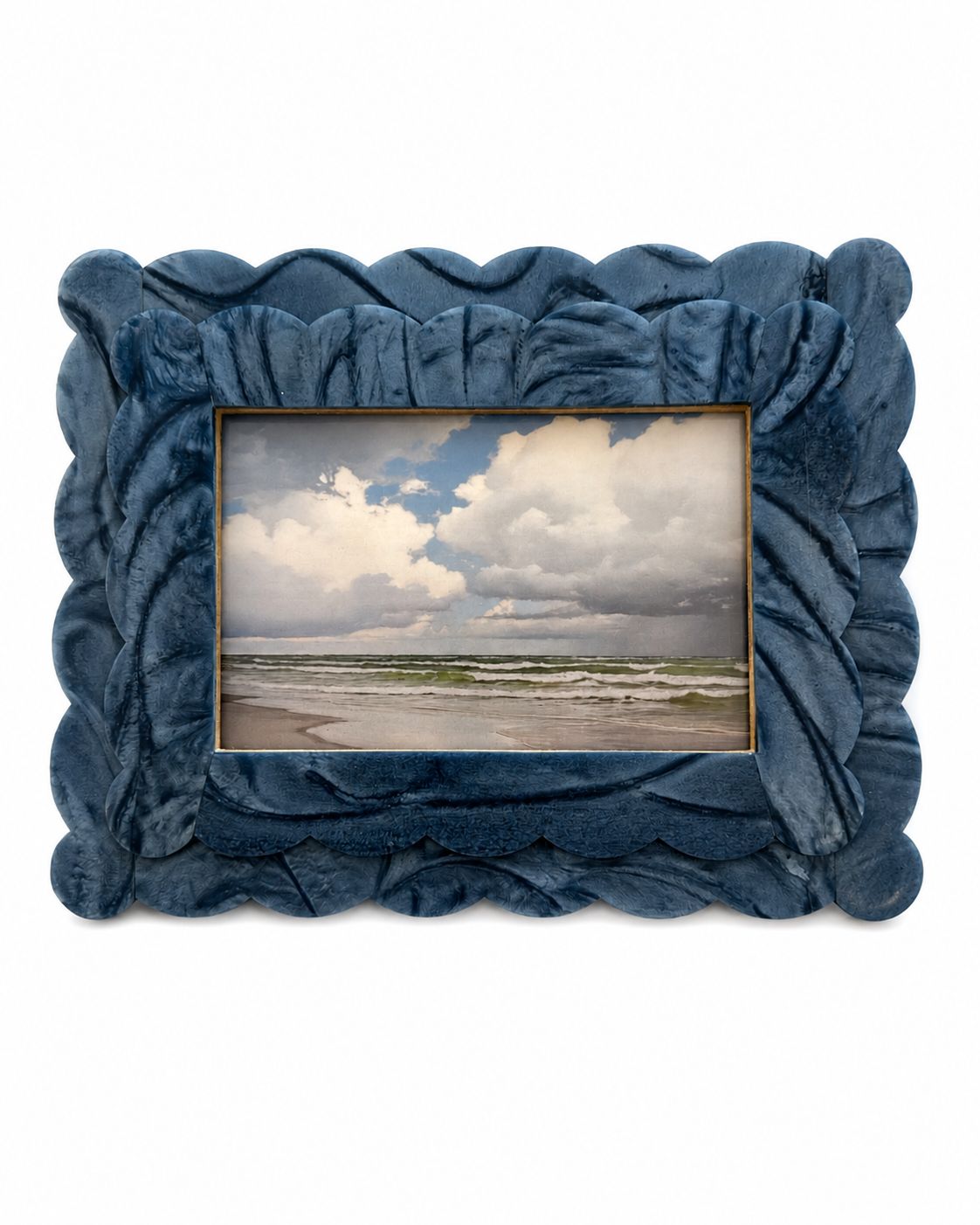 Marco Decorativo Ondas Azul Océano