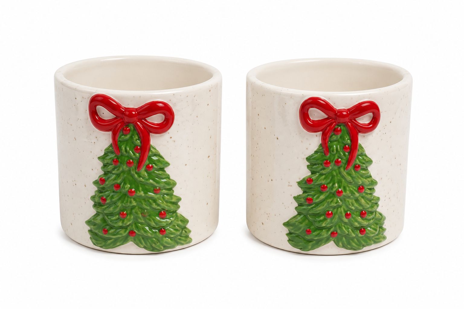 Set Of 2 Porta Utensilios Christmas Bow