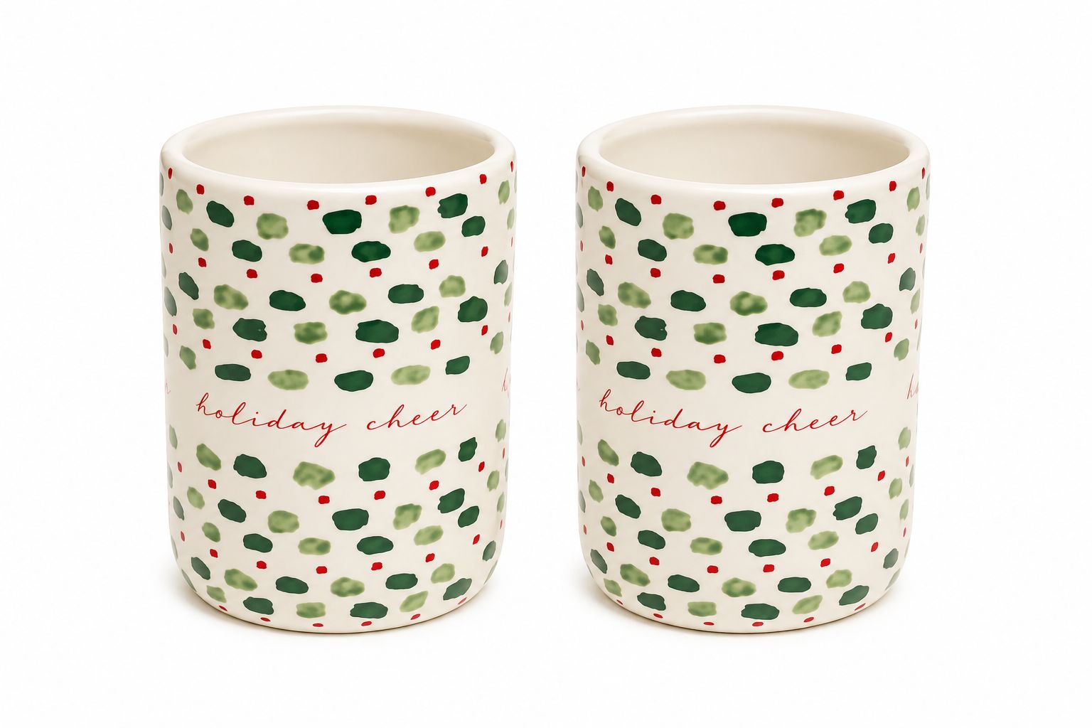 Set Of 2 Holiday Cheer Ceramic Dúo