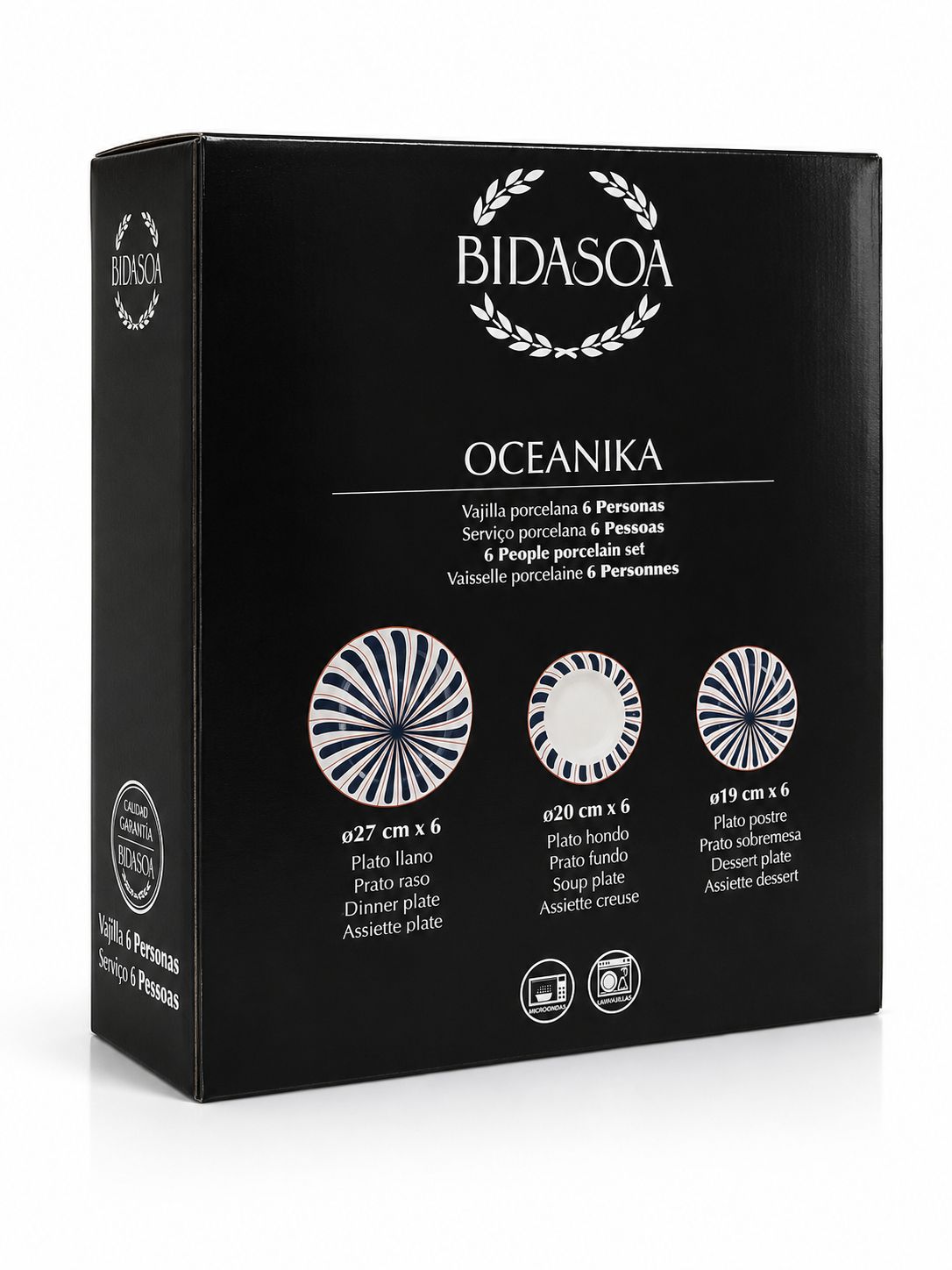 Vajilla Oceánica- Bidasoa Set de 18 Piezas para 6 Personas