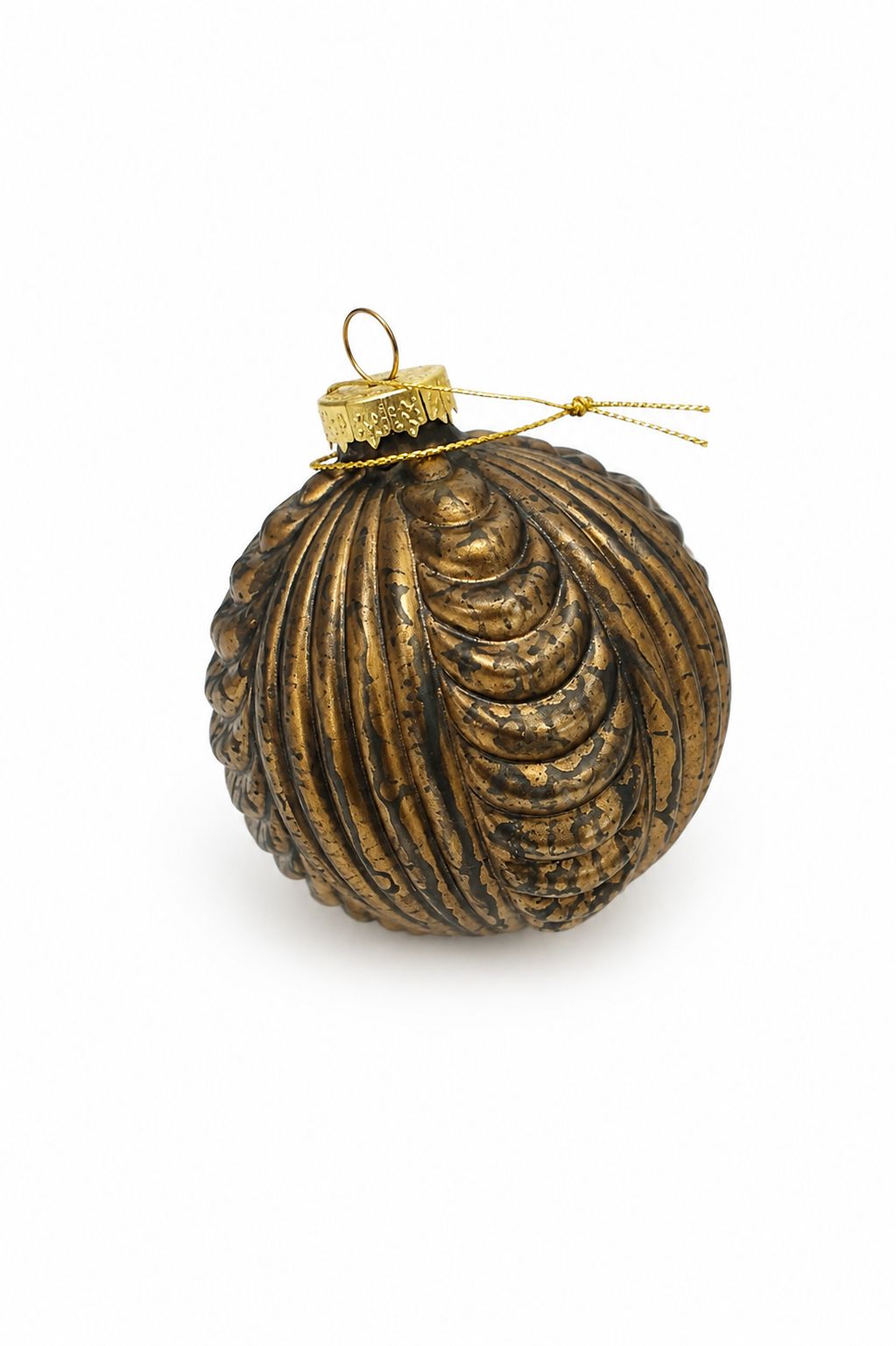 Ornament - Medium Ball Brown & Black