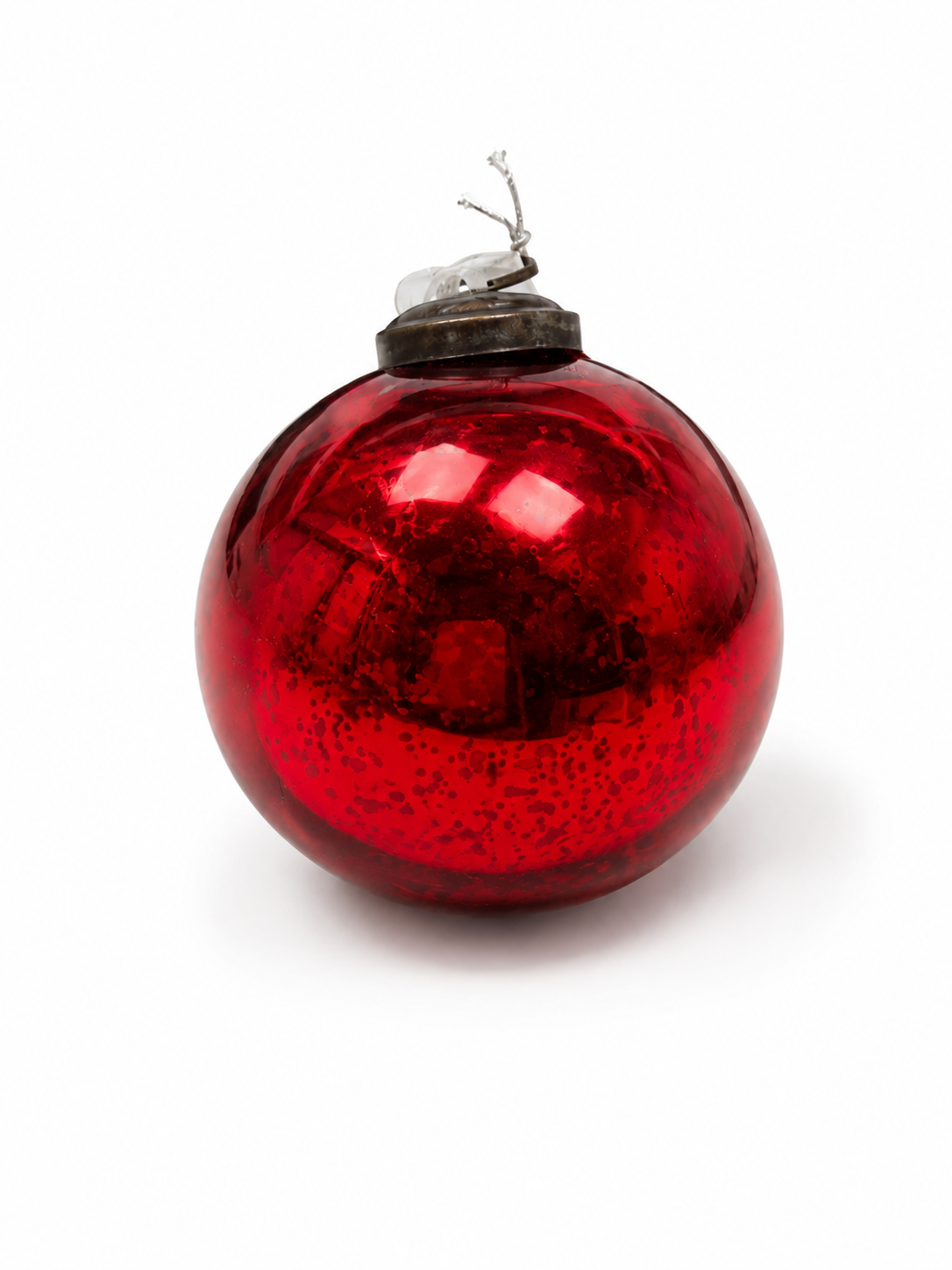 4" RED BALL ORNAMENT