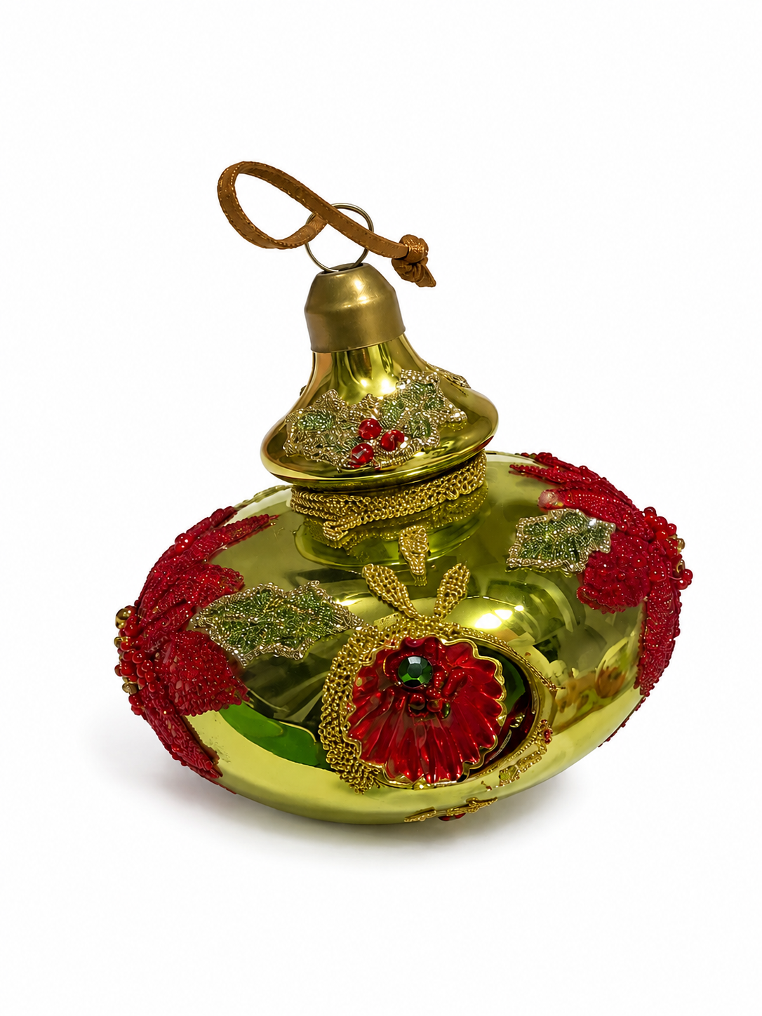 Poinsettia Ball Ornament
