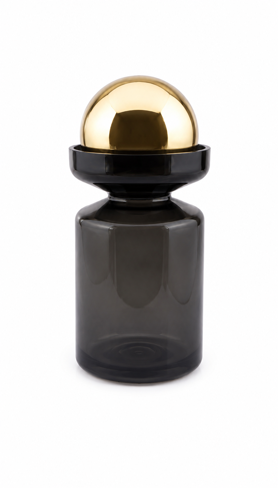 Glass Vase With Crystal Ball D4.72” H11.82”