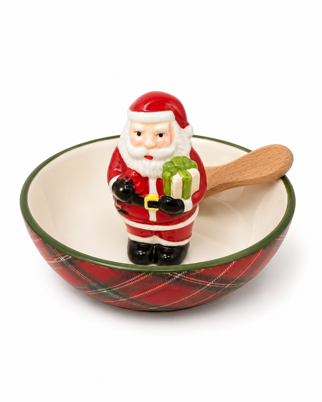 Santa Icon Tartan Candy Dish