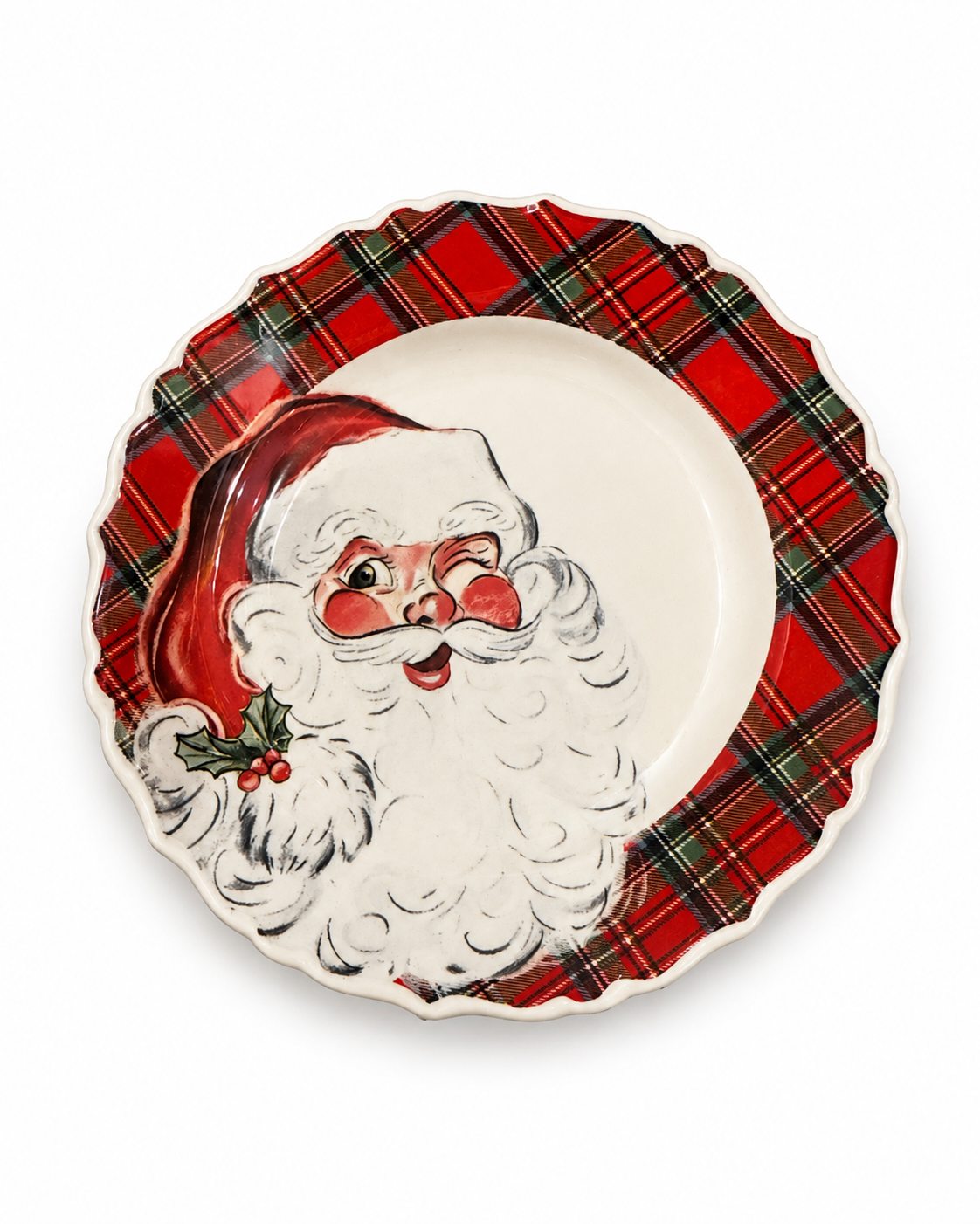 Santa Xmas Icon Salad Plate