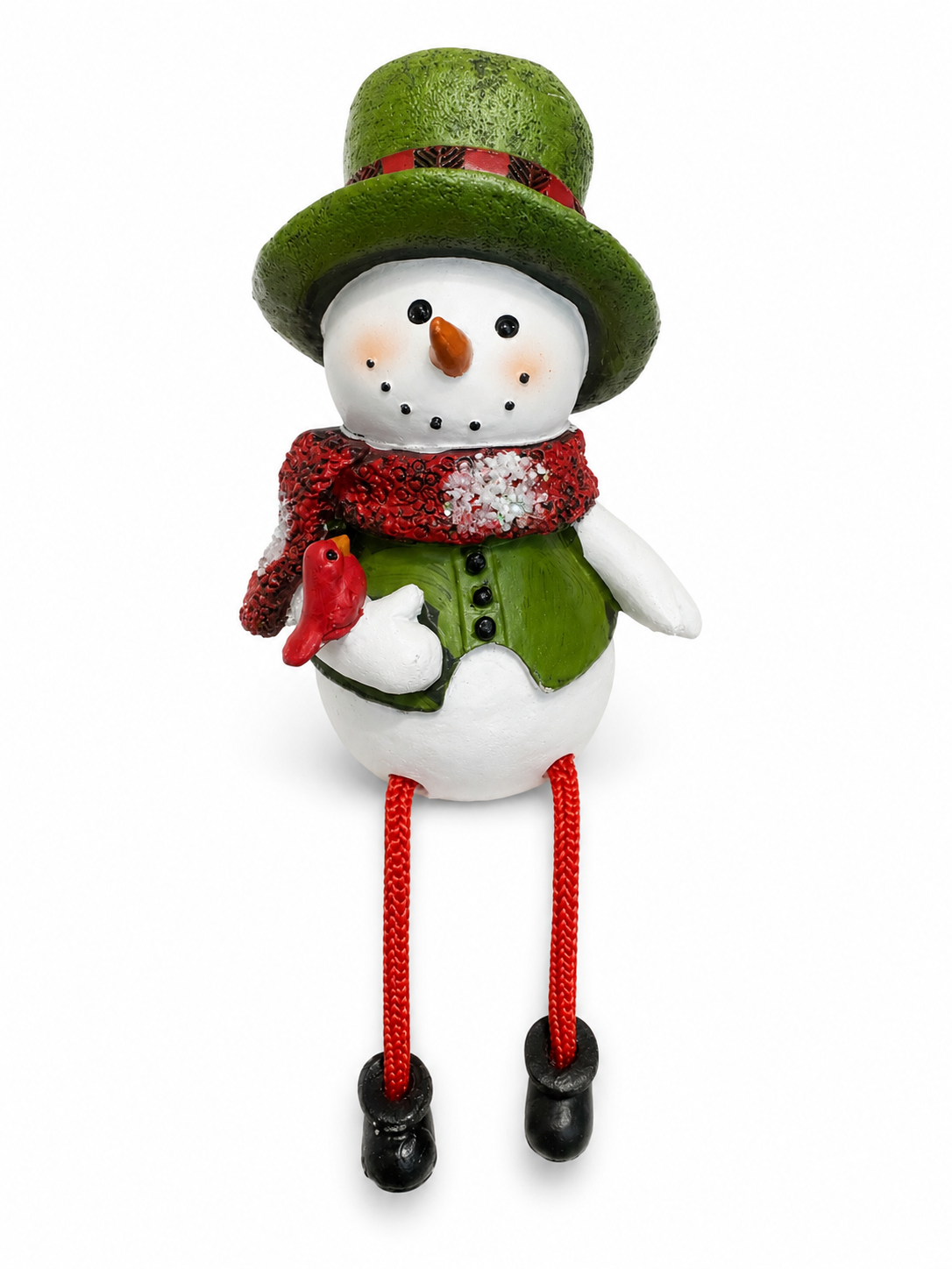 Res Green & Red Snowman Shelf Sitter