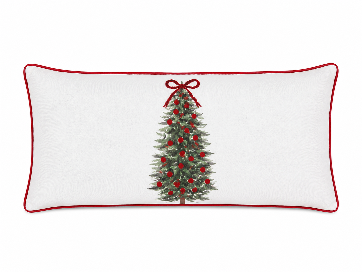 Fabric Lumbar Pillow Holiday Tree