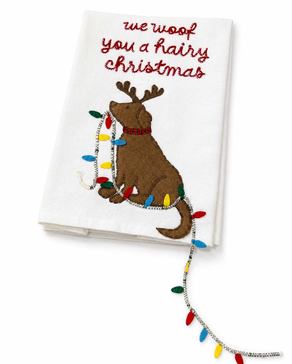 Toalla Navideña We Woof You a Hairy Christmas