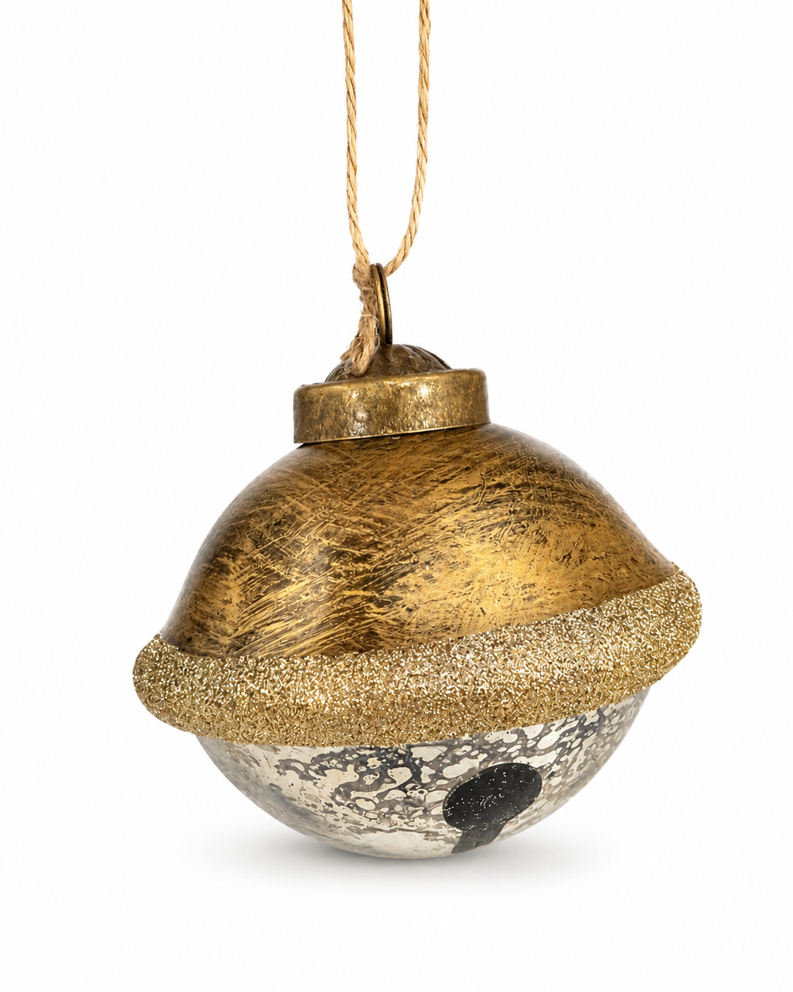 Glass Bronze Bell Ornament