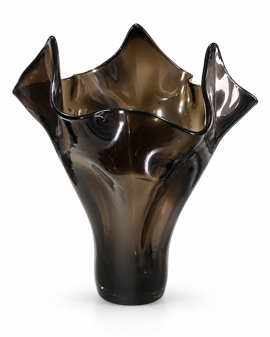 Peaked Glass Vase 16” x 21.5”