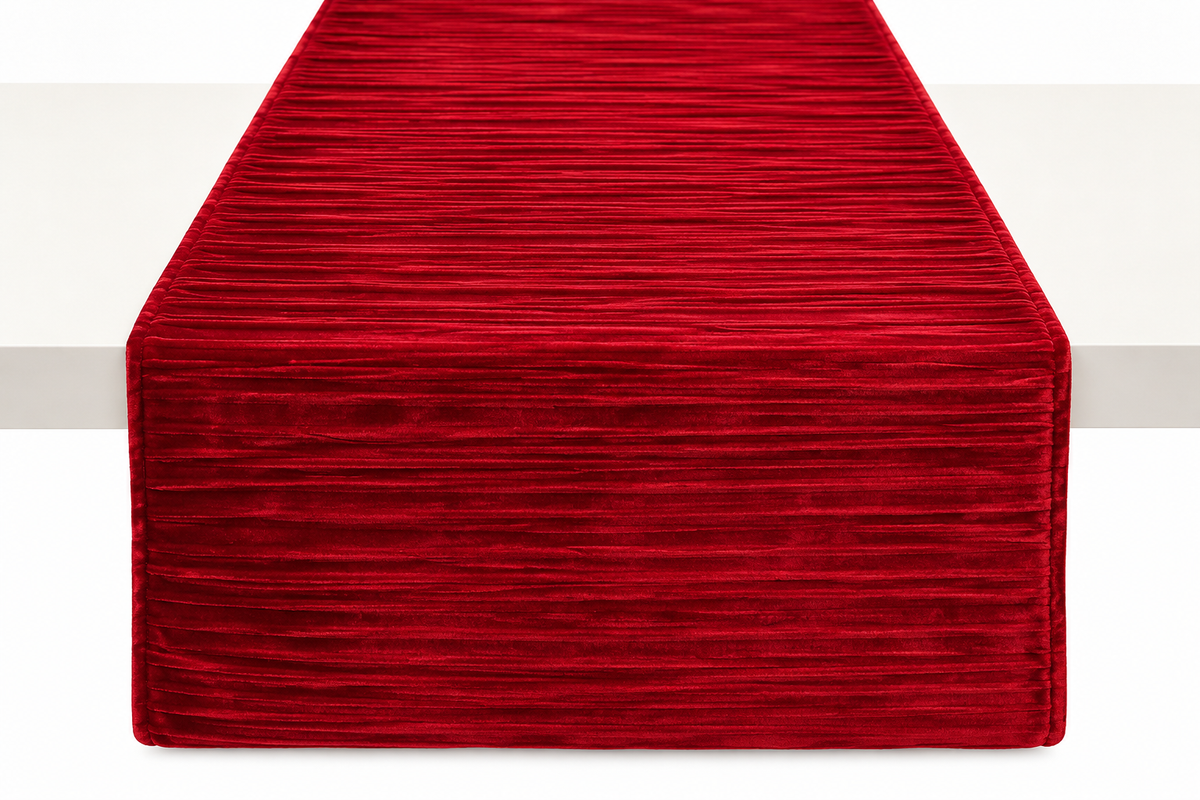 Runner de Mesa Rojo Borgoña Aterciopelado