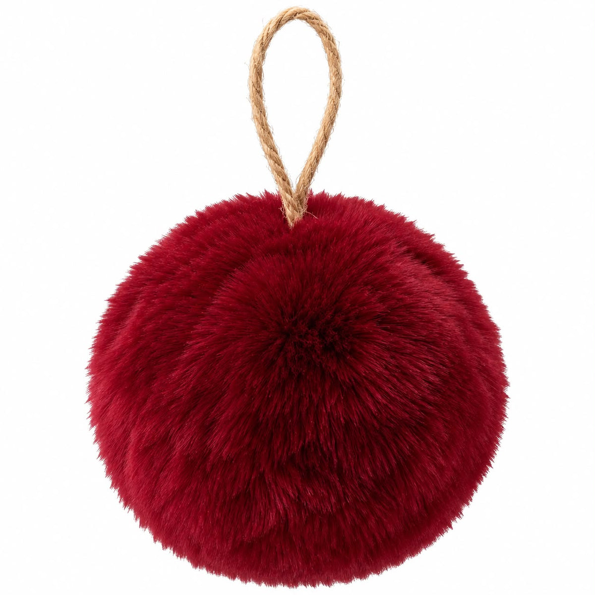 Ornamento de Bola en Terciopelo Color Burgundy