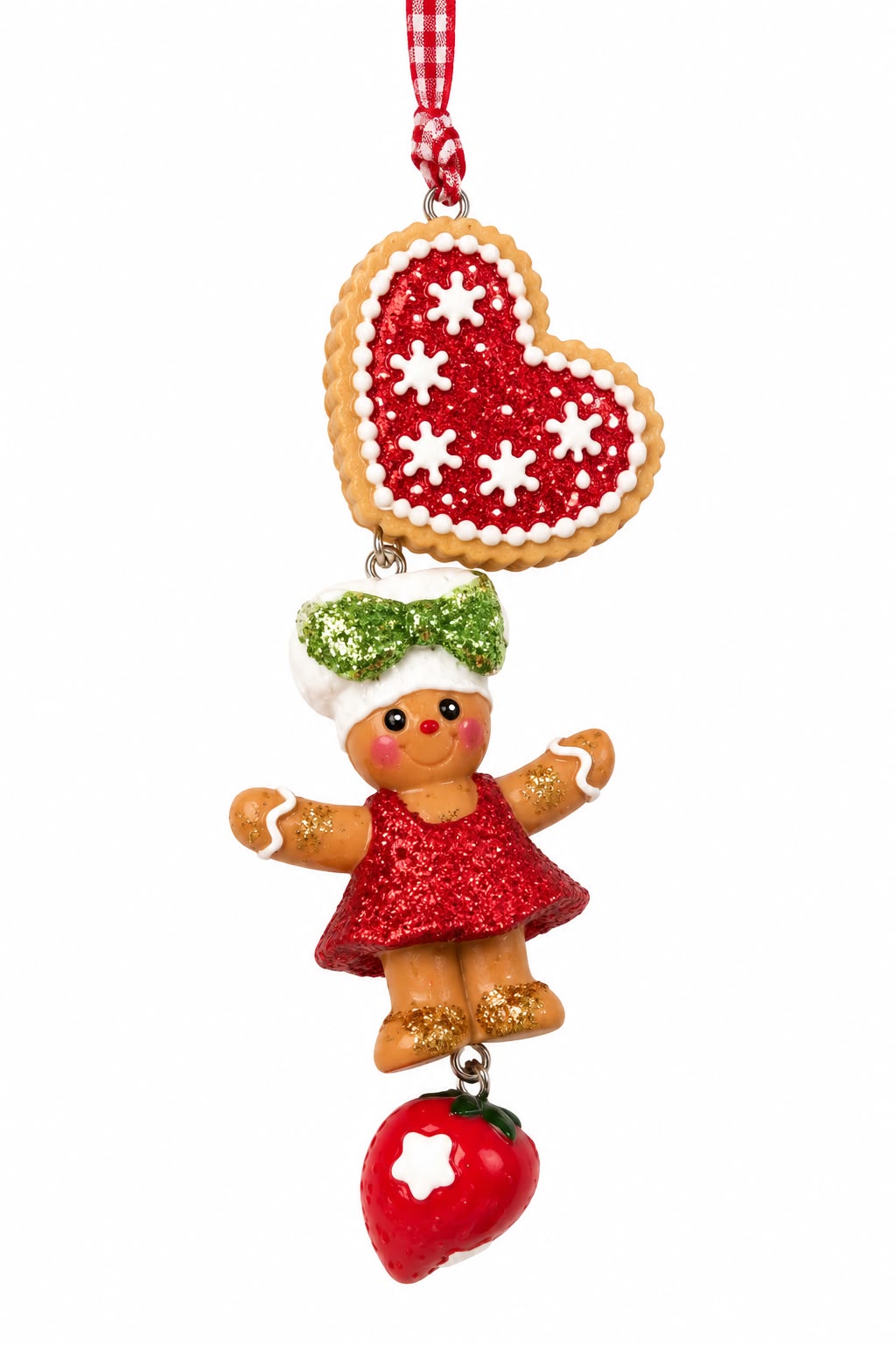 Ornamento Navideño Gingerbread con Corazón