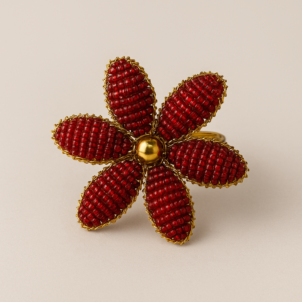 Ruby Bloom Napkin Ring