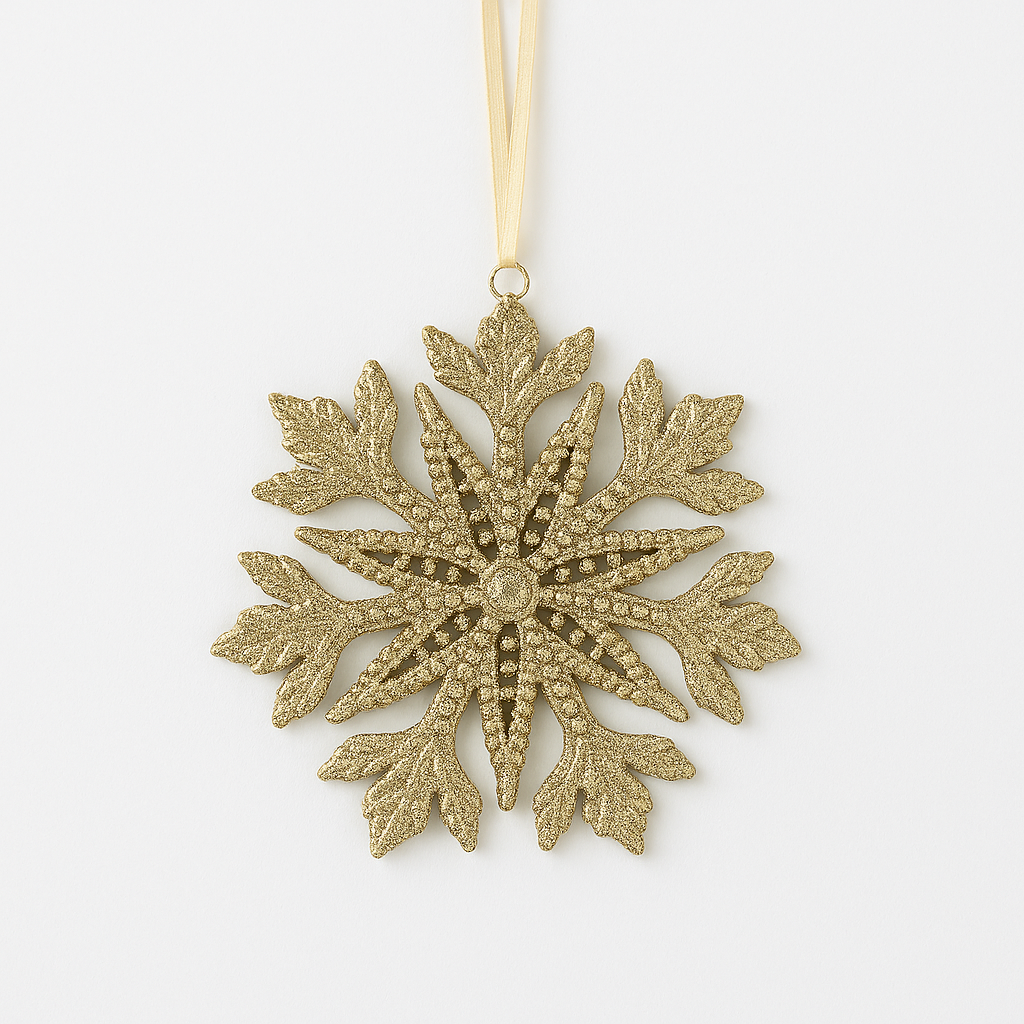 SNOWFLAKE GOLD ORNAMENT