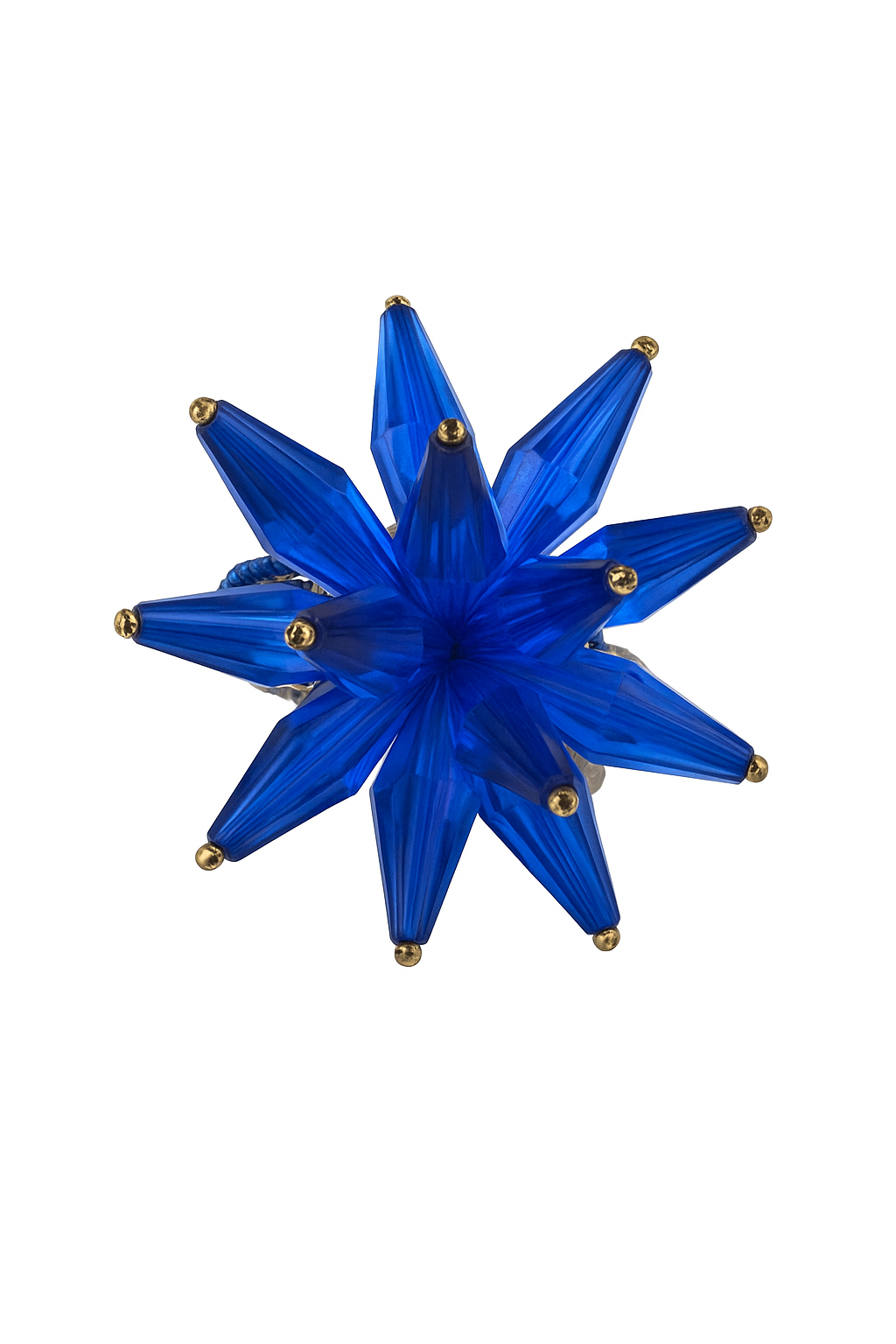 Set/4 Flower Blue Napkin ring