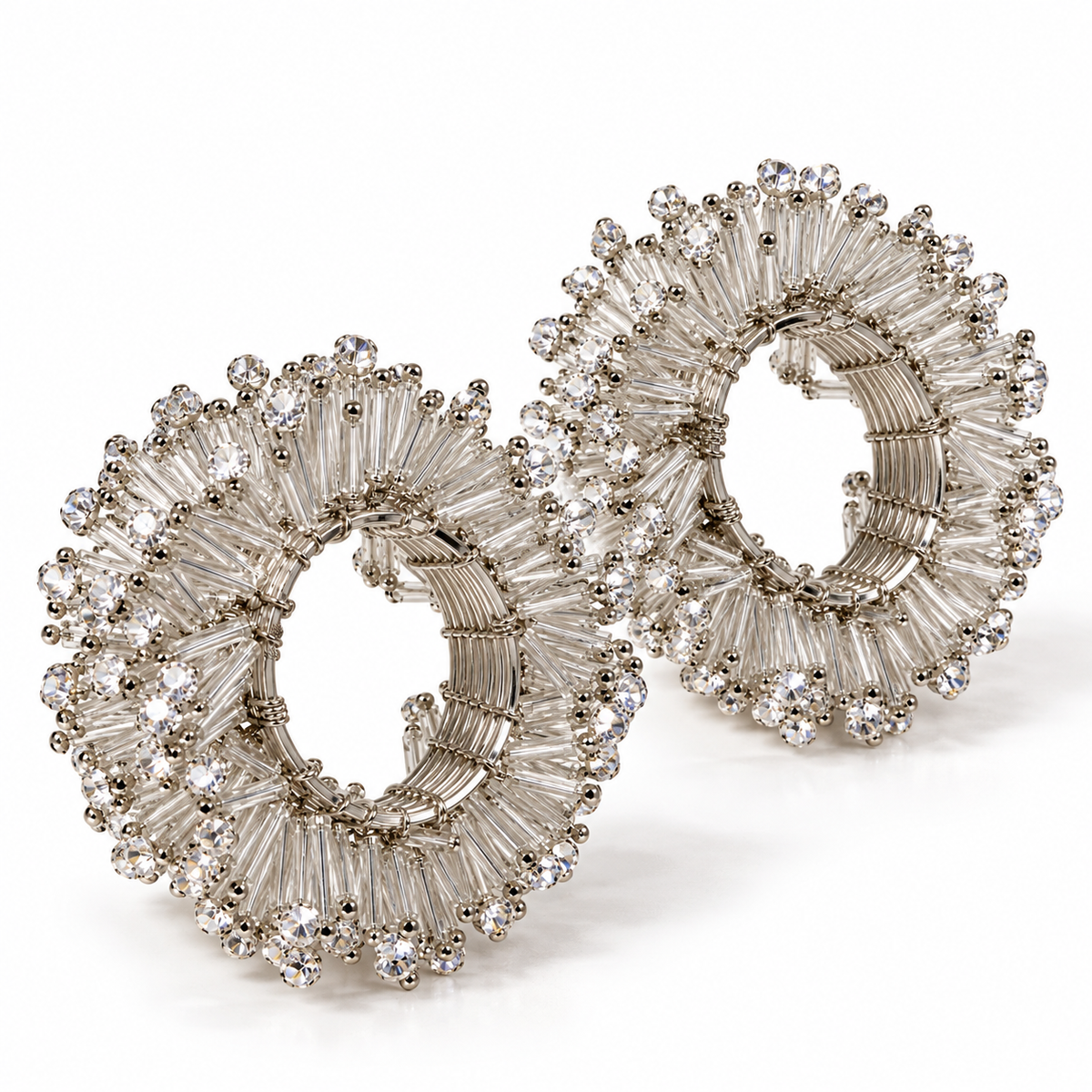 Crystal Wreath Napkin Rings – Set de 2