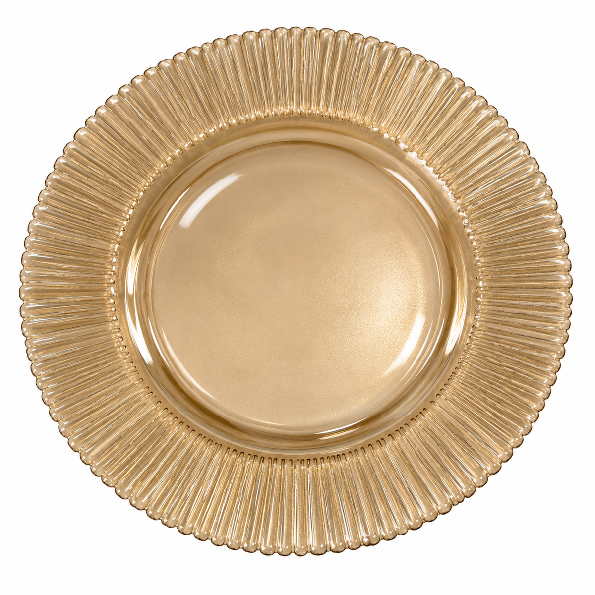 Champagne Radiance Glass Charger Plate
